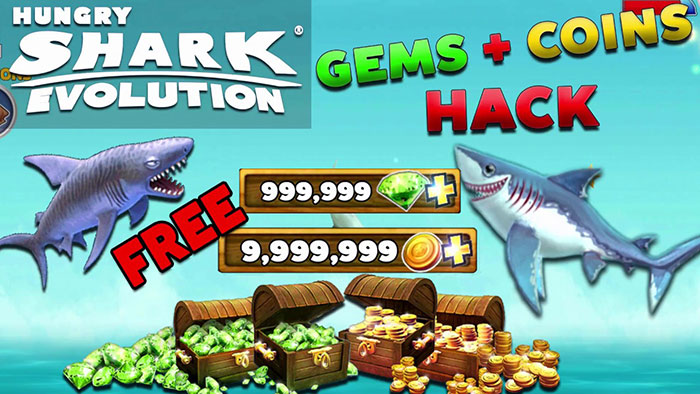 Hungry Shark Evolution Hack Unlimited coins, gems, boost