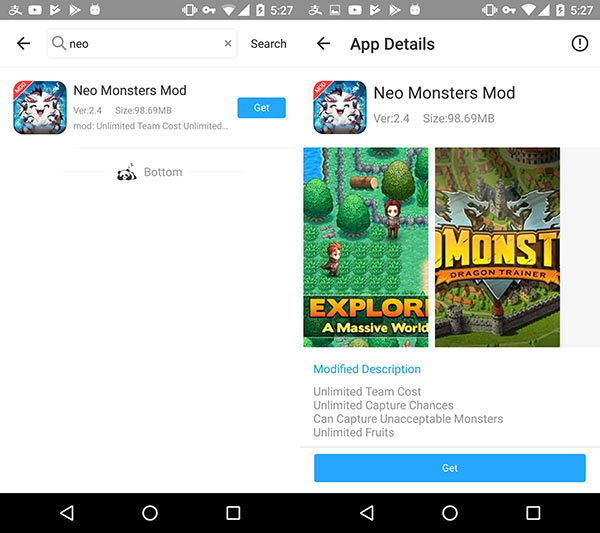 Download Neo Monsters APK MOD v2.10 (Unlimited Gems Capture More) Free Download