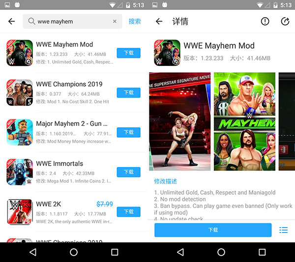 WWE Mayhem MOD APK Hack Unlimited [Gold Money Energy] Free Download