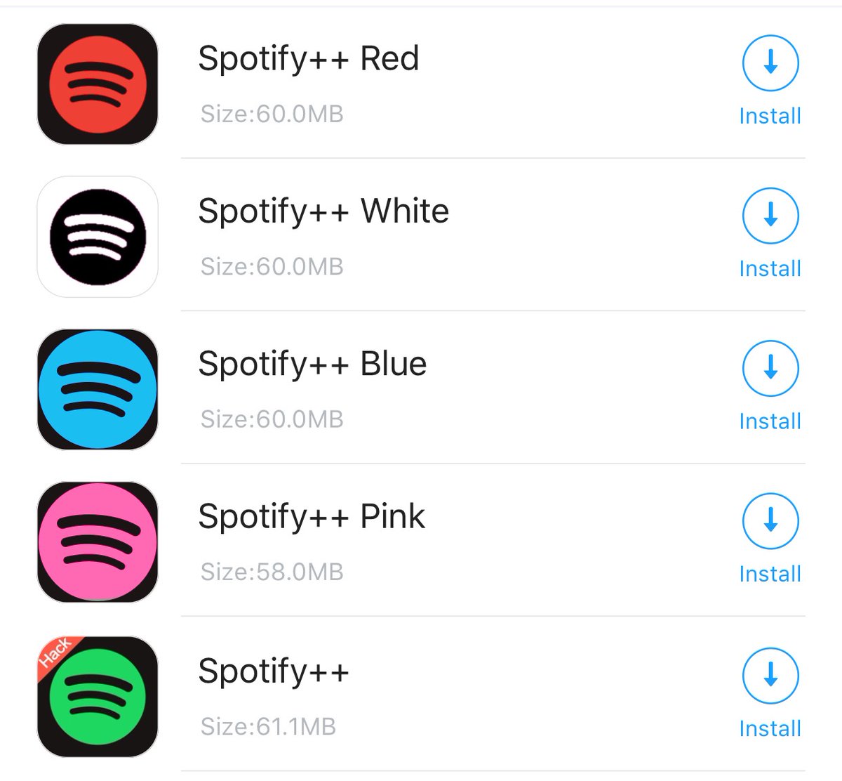 Download Spotify++ In Colorful Theme:Blue/Pink/White/Red
avere Spotify colorato